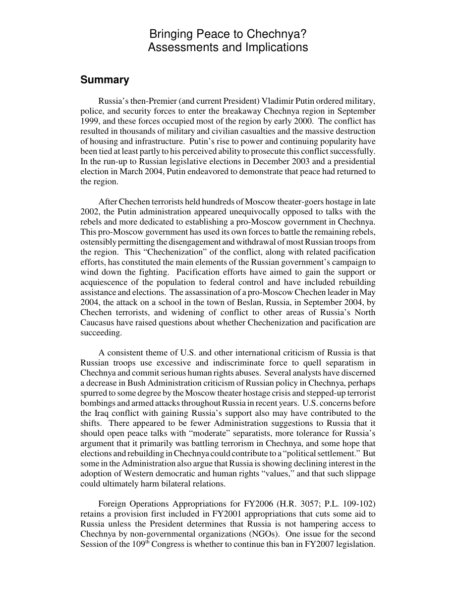 [20060331]RL32272_给车臣带来和平？评估和影响.pdf_第2页