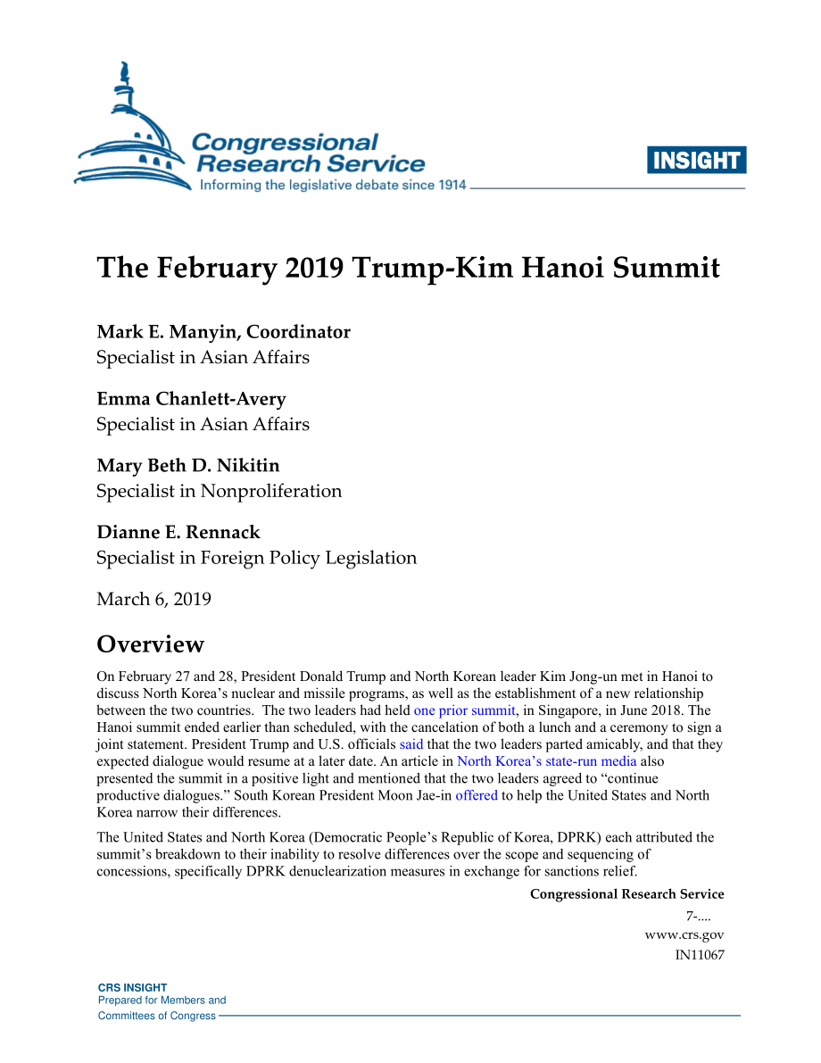 [20190306]IN11067_2019年2月特朗普金河内峰会.pdf_第1页