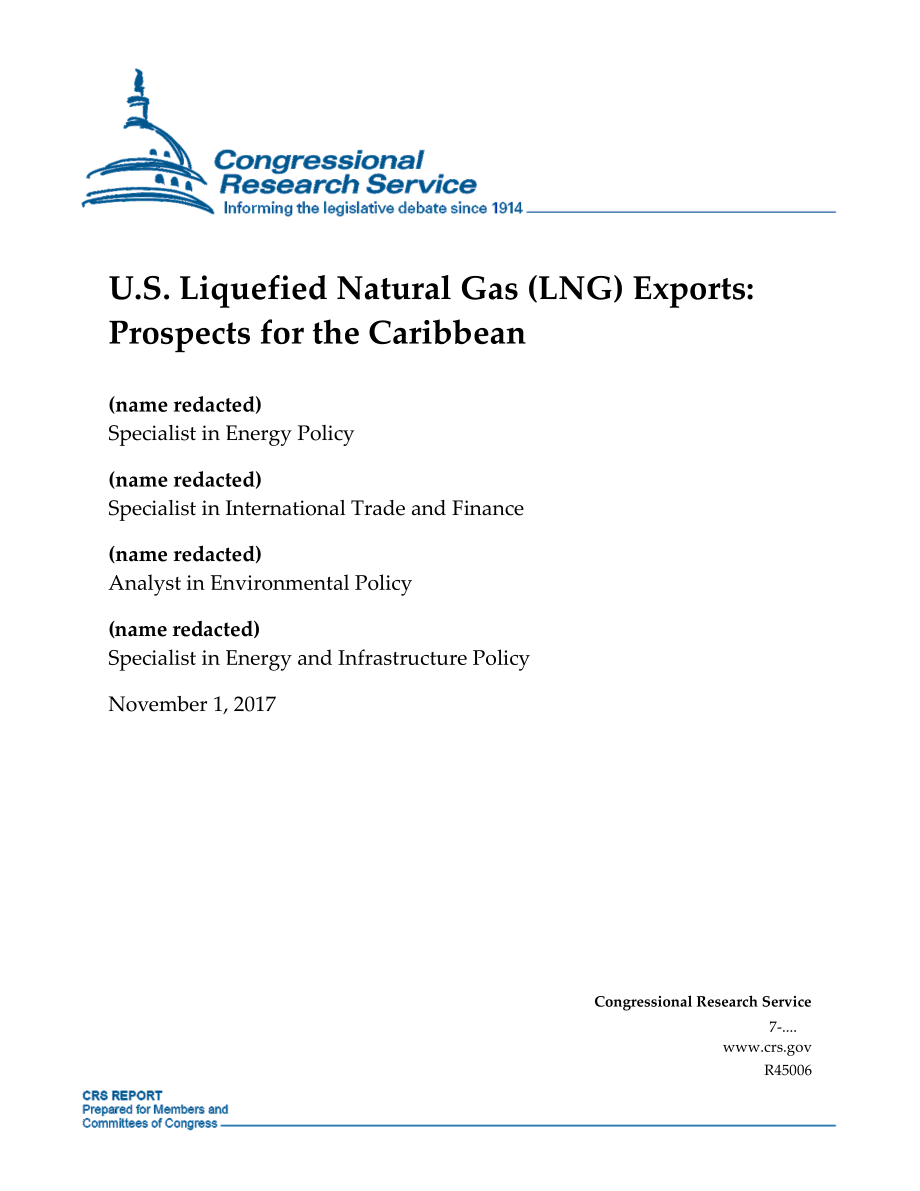 [20171101]R45006_美国液化天然气（LNG）出口：加勒比的前景.pdf_第1页