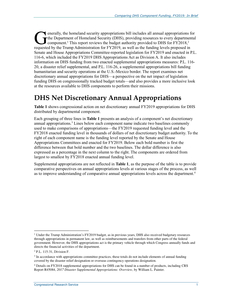 [20190709]R45262_2019财年DHS部分资金比较：简言之.pdf_第3页