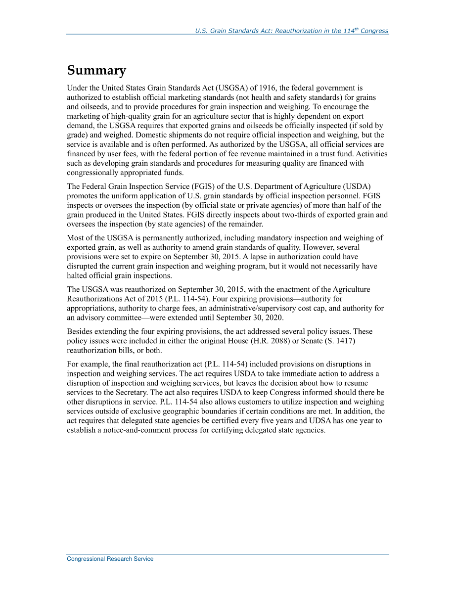 [20151112]R43803_美国谷物标准法案：第114届国会重新授权.pdf_第2页