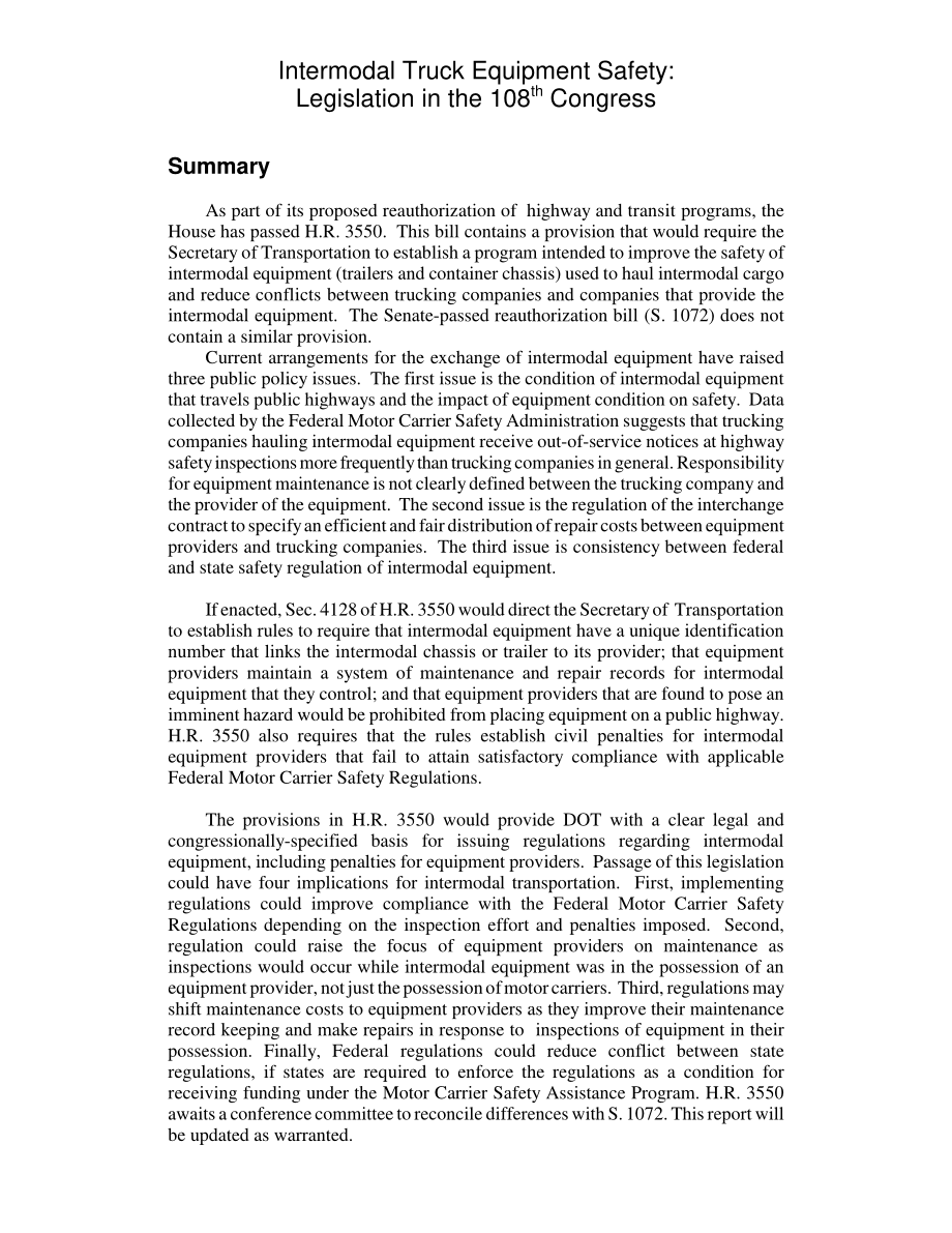 [20040506]RL32378_多式联运卡车设备安全：第108届国会的立法.pdf_第2页