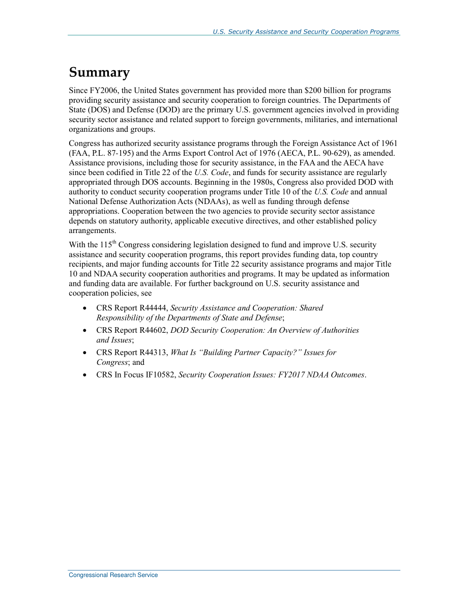 [20180201]R45091_美国安全援助和安全合作计划：筹资趋势概述.pdf_第2页