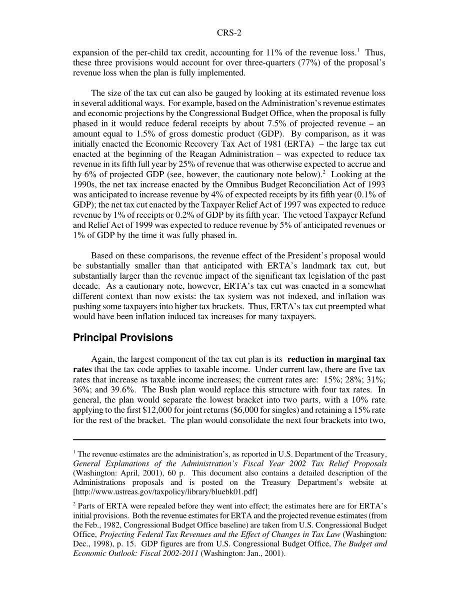 [20010621]RS20819_布什总统的税收提议：简要概述.pdf_第2页
