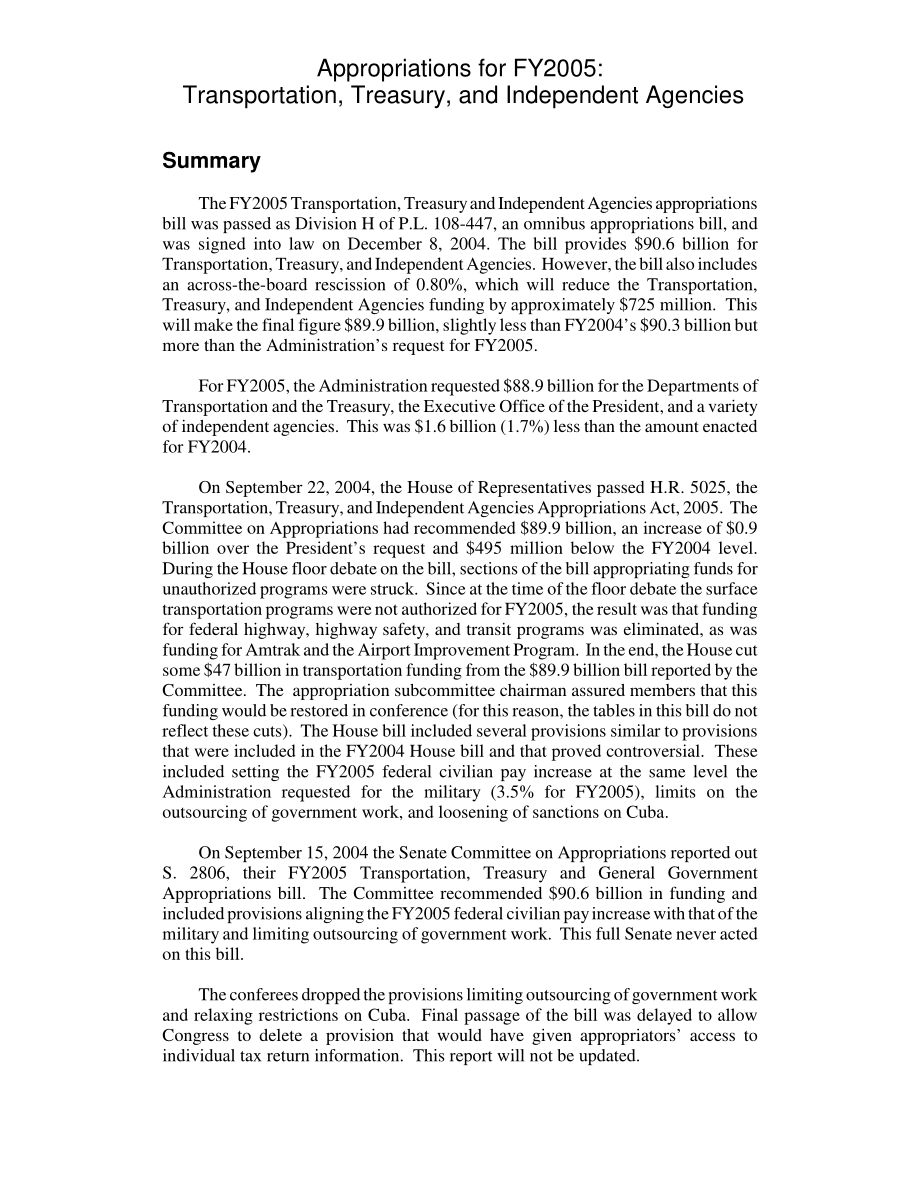 [20041221]RL32308_2005财年拨款：交通、财政和独立机构.pdf_第3页