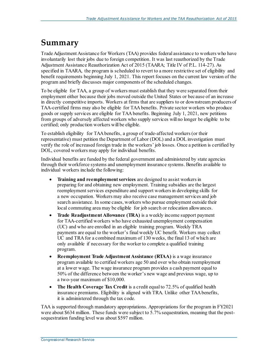 [20210217]R44153_工人贸易调整援助和2015年TAA再授权法案.pdf_第2页