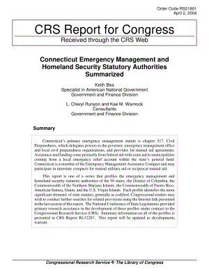 [20040402]RS21801_康涅狄格州应急管理和国土安全法定机构总结.pdf