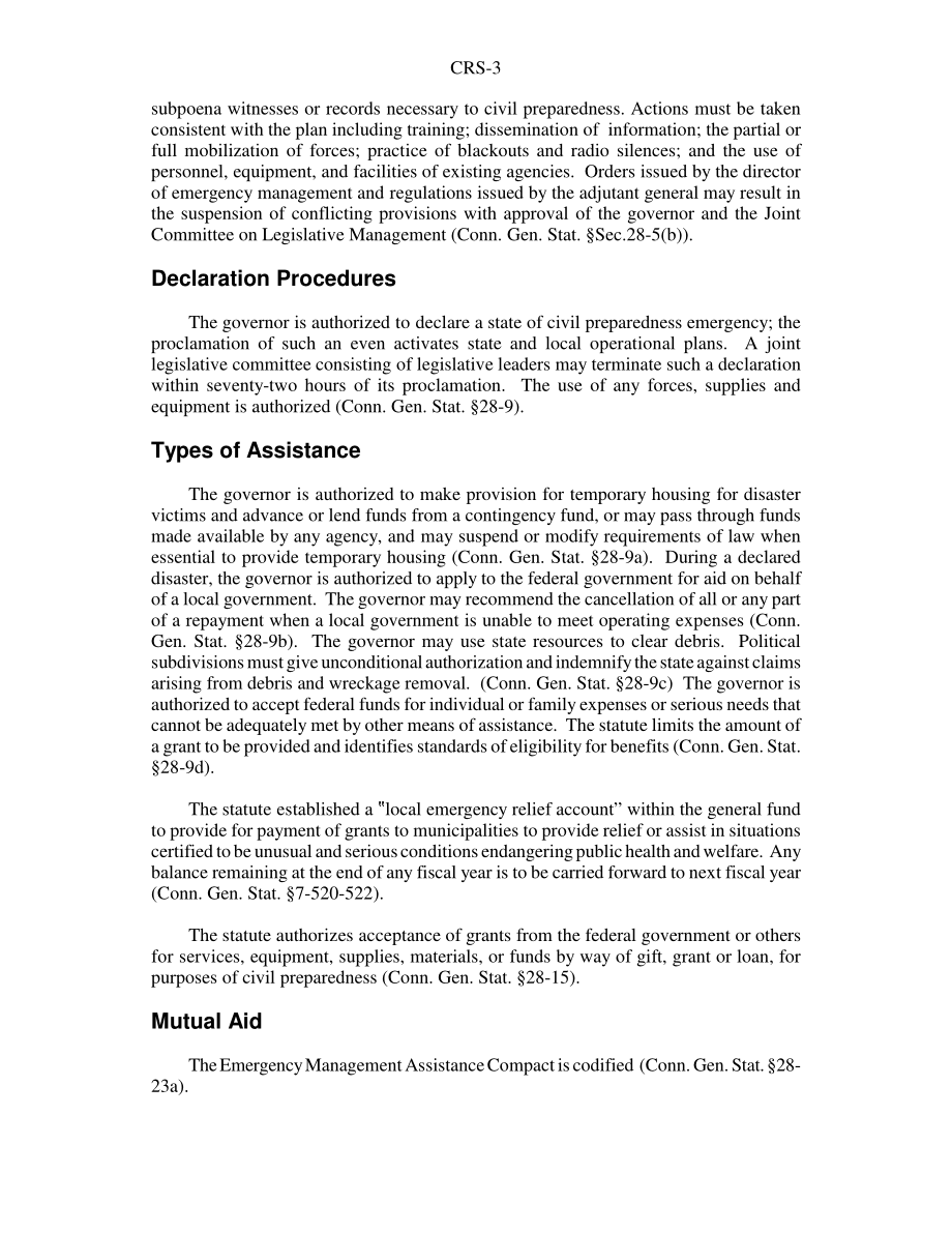 [20040402]RS21801_康涅狄格州应急管理和国土安全法定机构总结.pdf_第3页