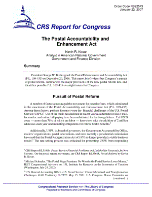 [20070122]RS22573_The Postal Accountability and Enhancement Act.pdf