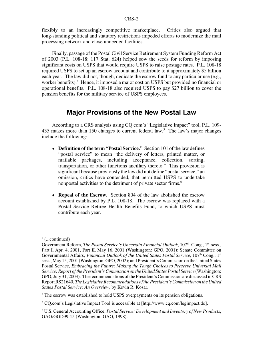 [20070122]RS22573_The Postal Accountability and Enhancement Act.pdf_第2页