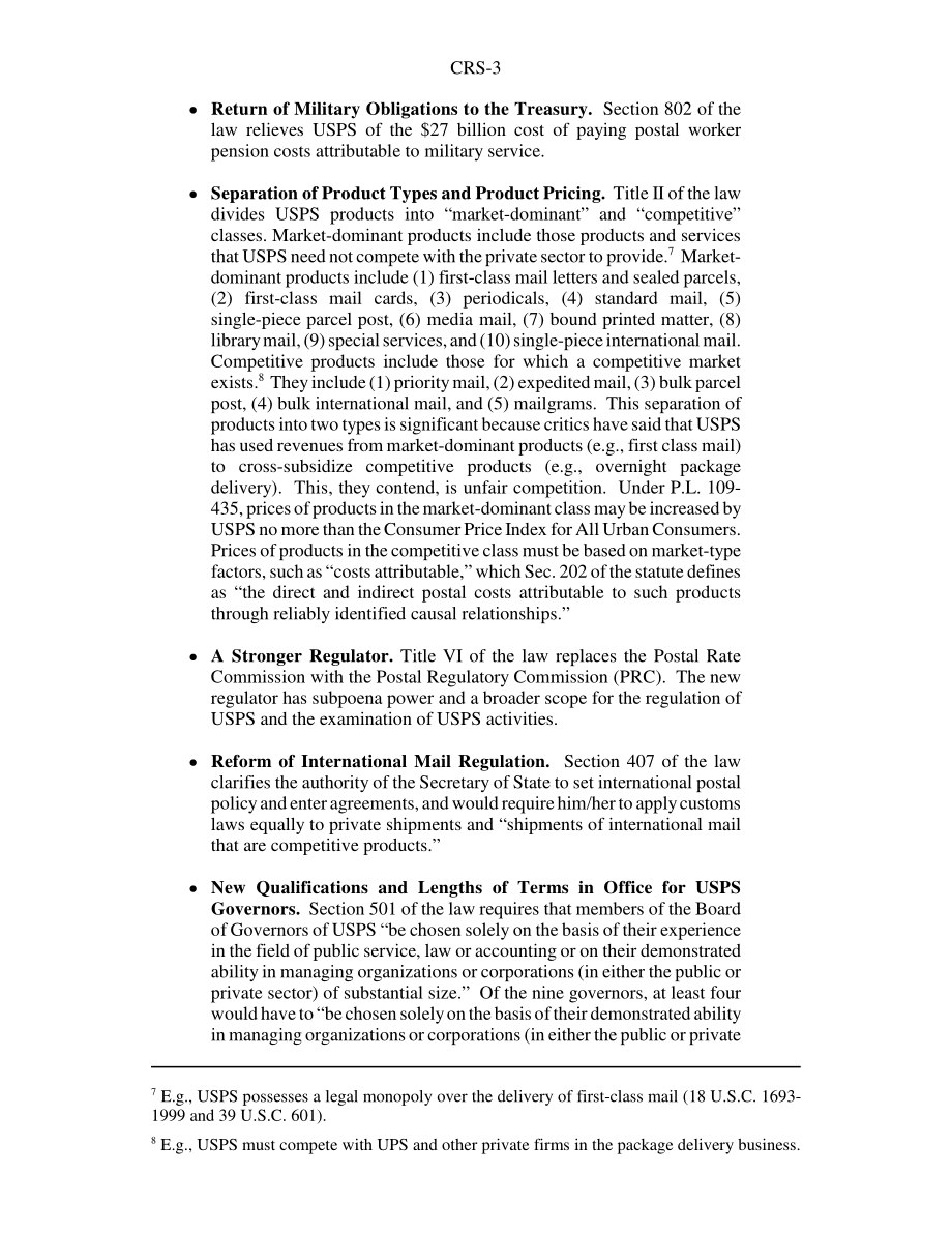 [20070122]RS22573_The Postal Accountability and Enhancement Act.pdf_第3页