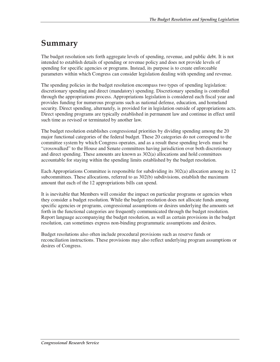 [20090609]R40472_预算决议和支出立法.pdf_第2页