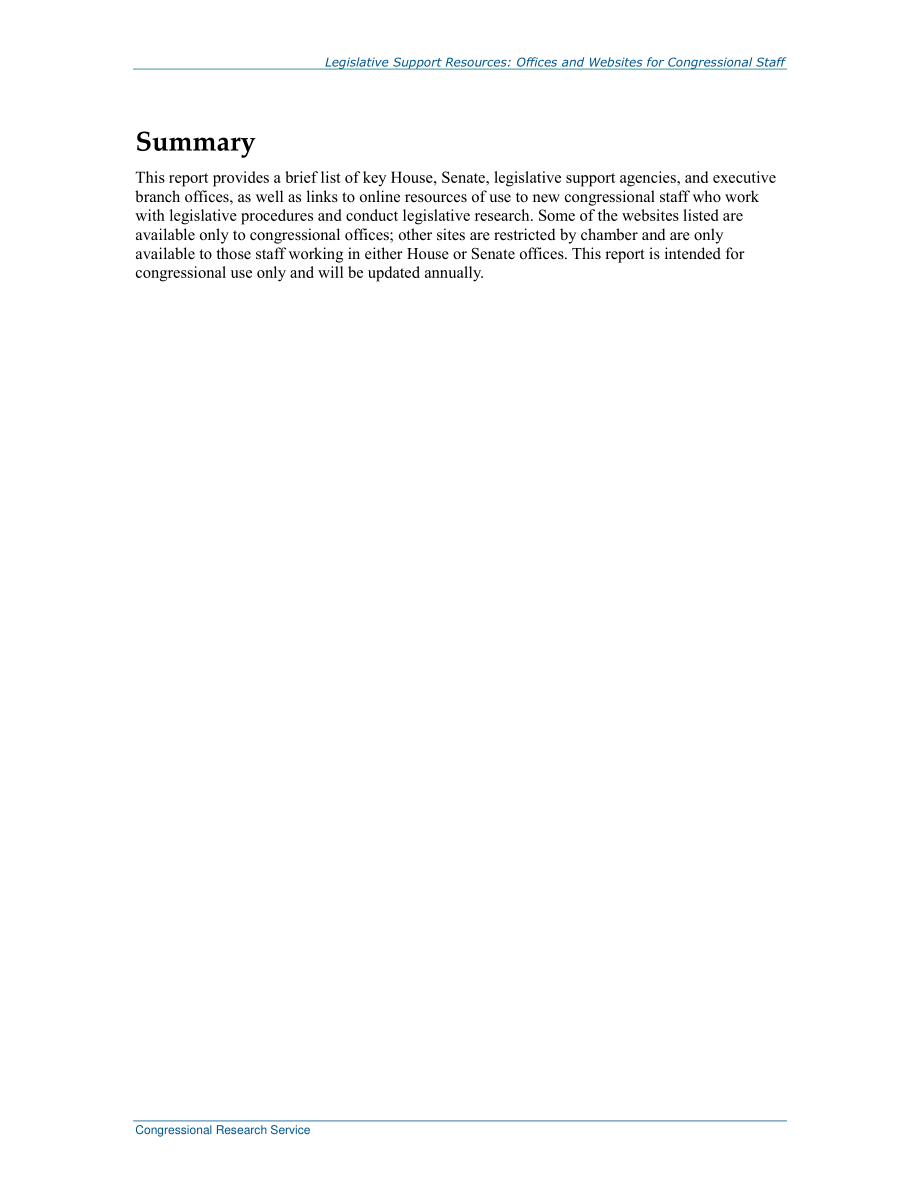 [20190319]RS20120_立法支持资源：国会工作人员办公室和网站.pdf_第2页