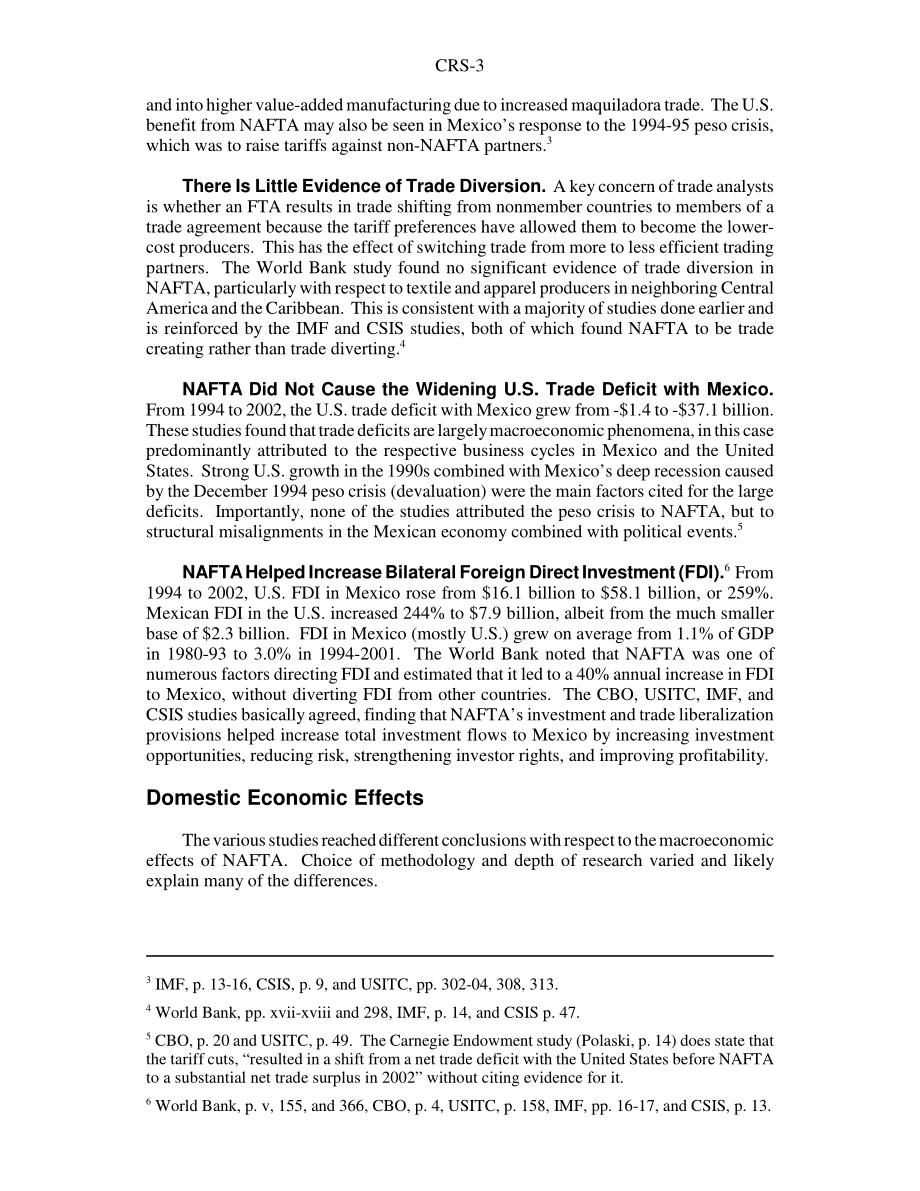 [20050608]RS21737_北美自由贸易协定十周年：最近研究的经验教训.pdf_第3页