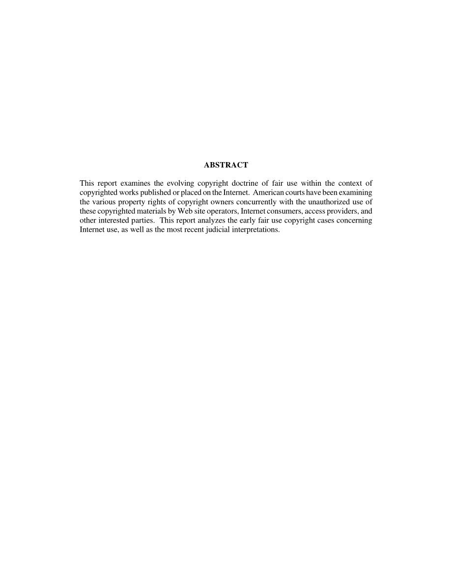 [20000330]RL30495_合理使用和互联网的版权原则：判例法.pdf_第2页