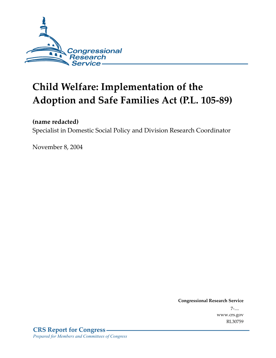 [20041108]RL30759_儿童福利：《收养和安全家庭法》（P.L105-89).pdf_第1页