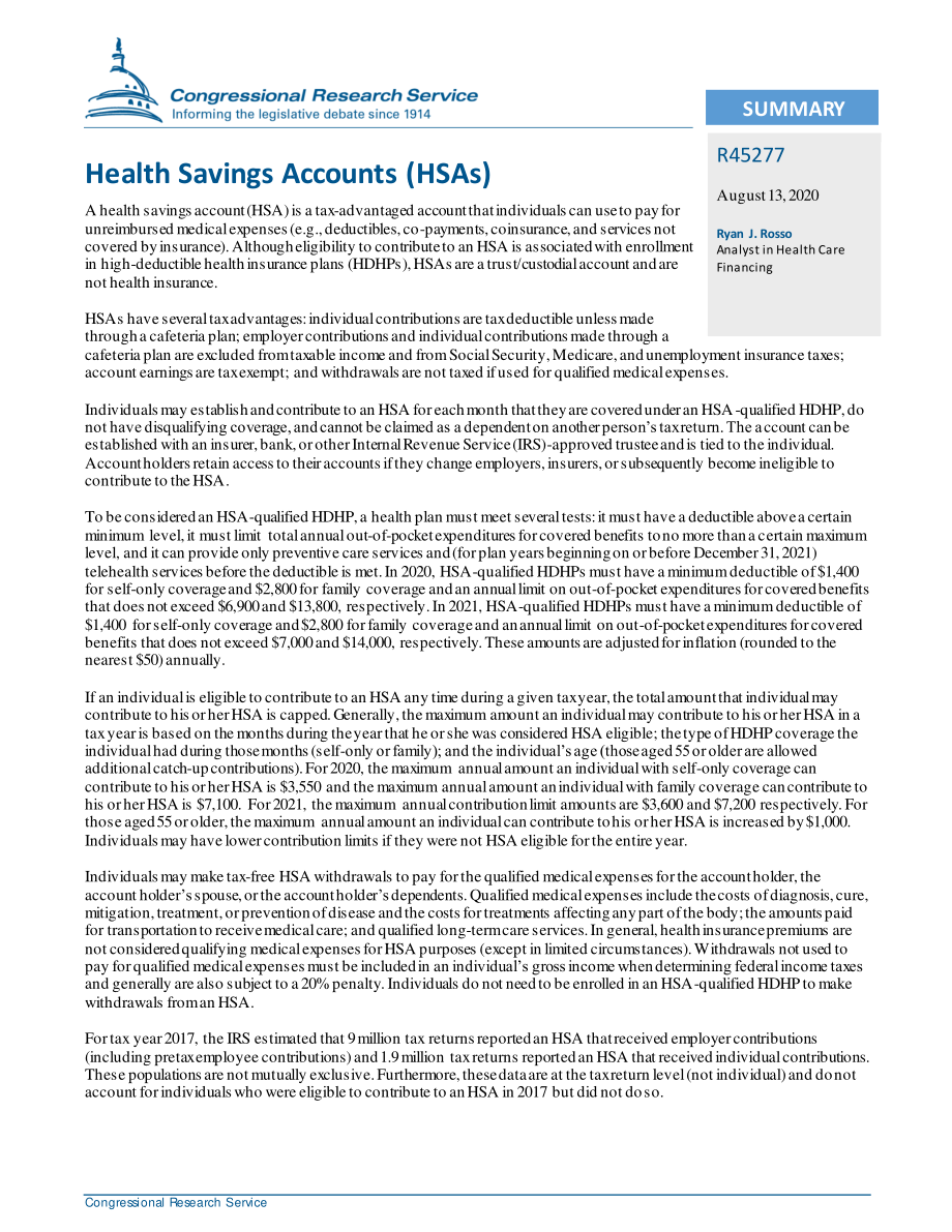 [20200813]R45277_健康储蓄账户（HSA）.pdf_第2页
