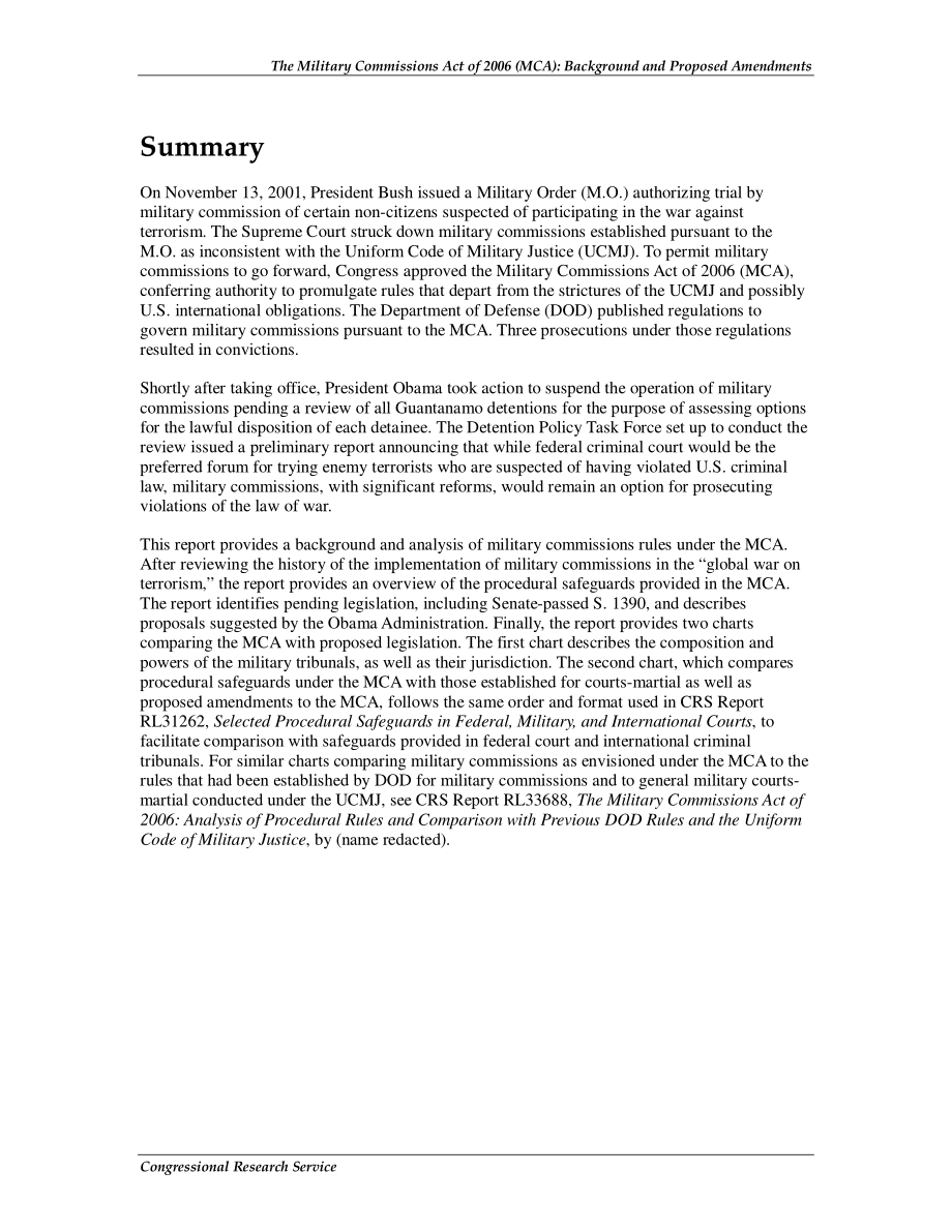 [20090908]R40752_2006年《军事委员会法》（MCA）：背景和拟议修正案.pdf_第2页