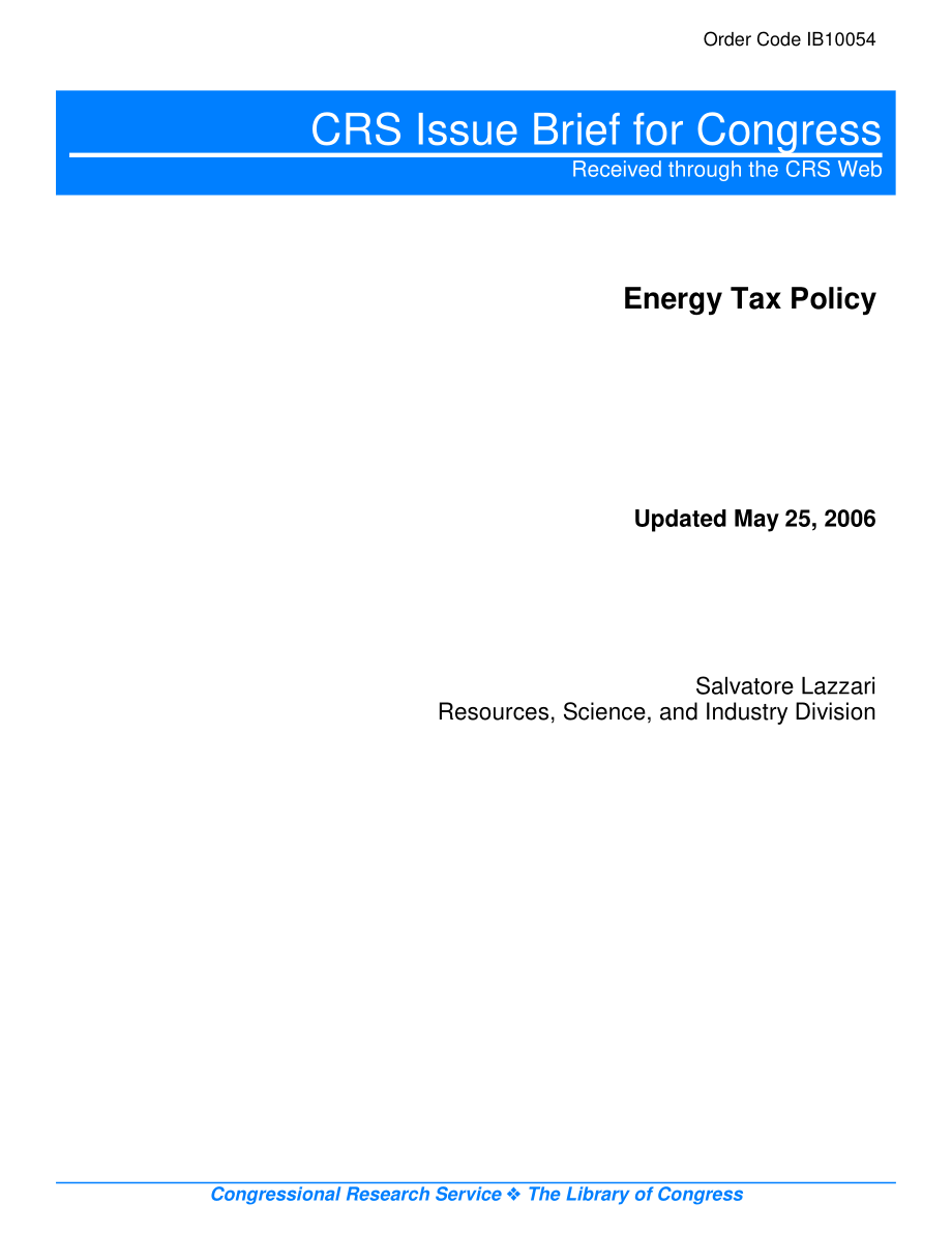 [20060525]IB10054_能源税政策.pdf_第1页