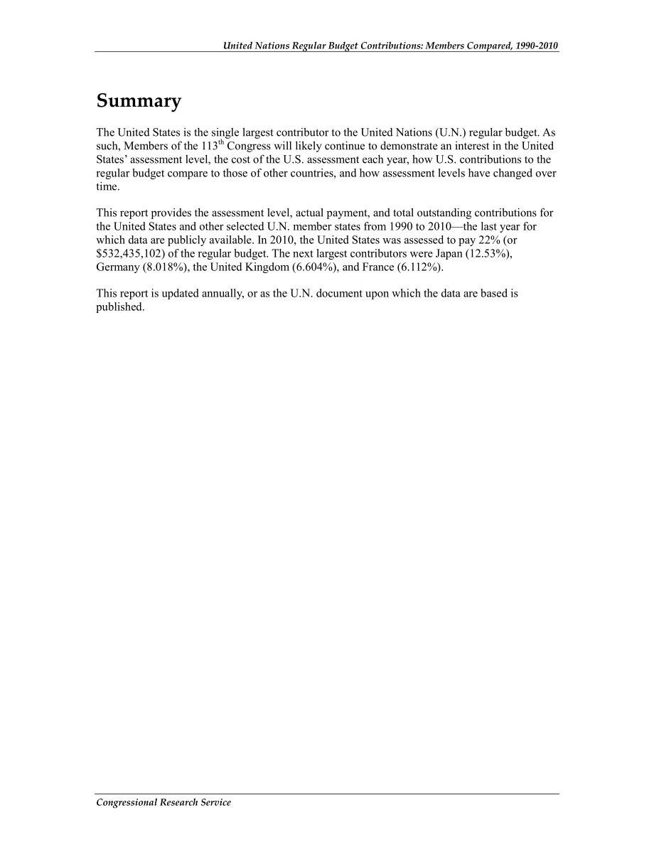 [20130115]RL30605_联合国经常预算捐款：1990-2010年比较成员.pdf_第2页
