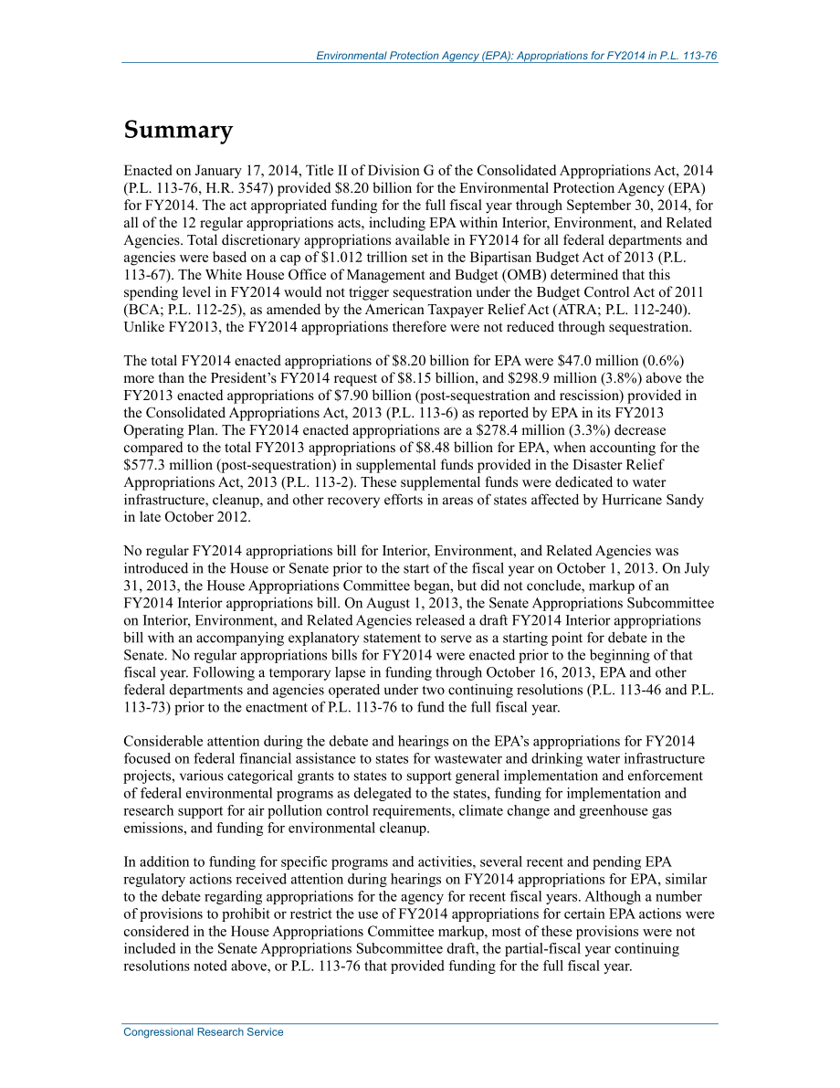 [20140815]R43689_环境保护局（EPA）：2014财年P.L.拨款113-76.pdf_第2页