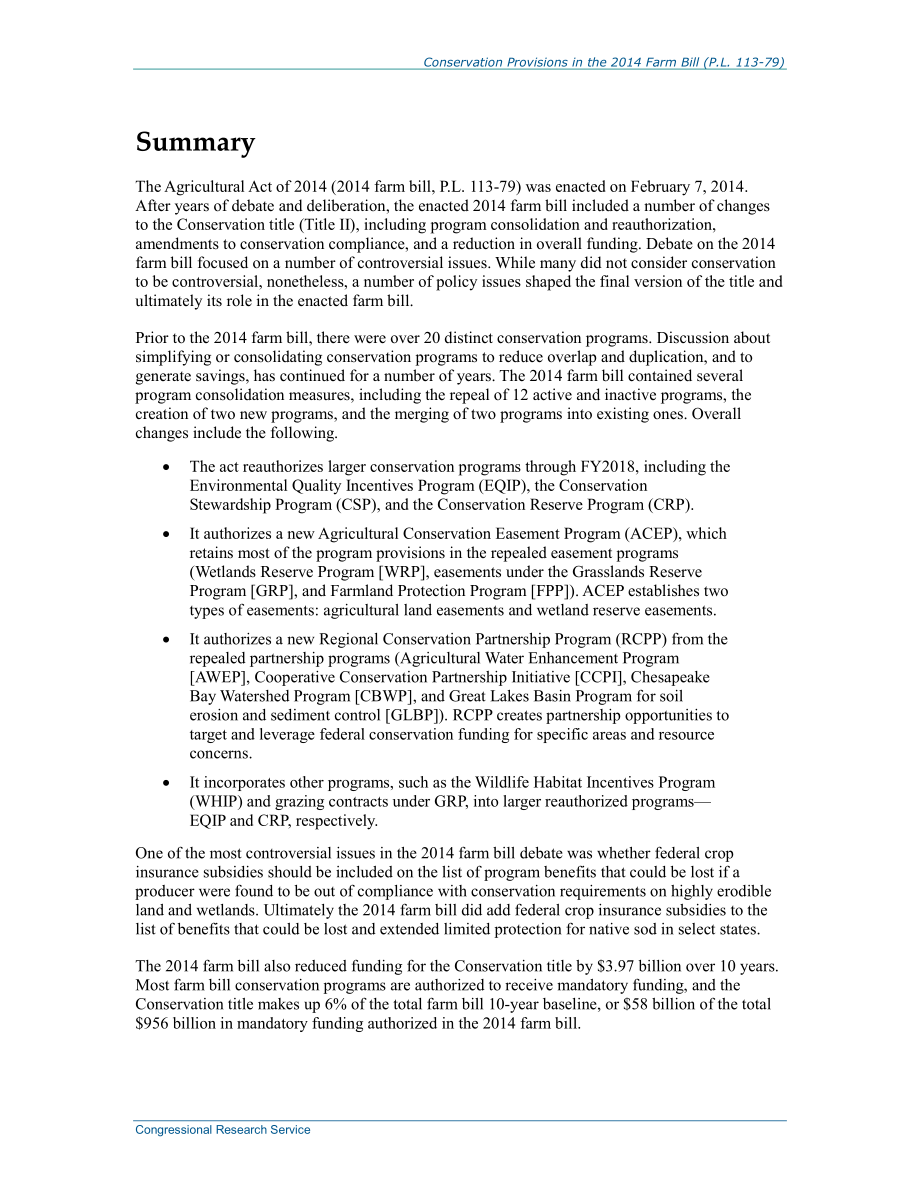 [20140424]R43504_2014年农业法案中的保护条款（P.L113-79).pdf_第2页