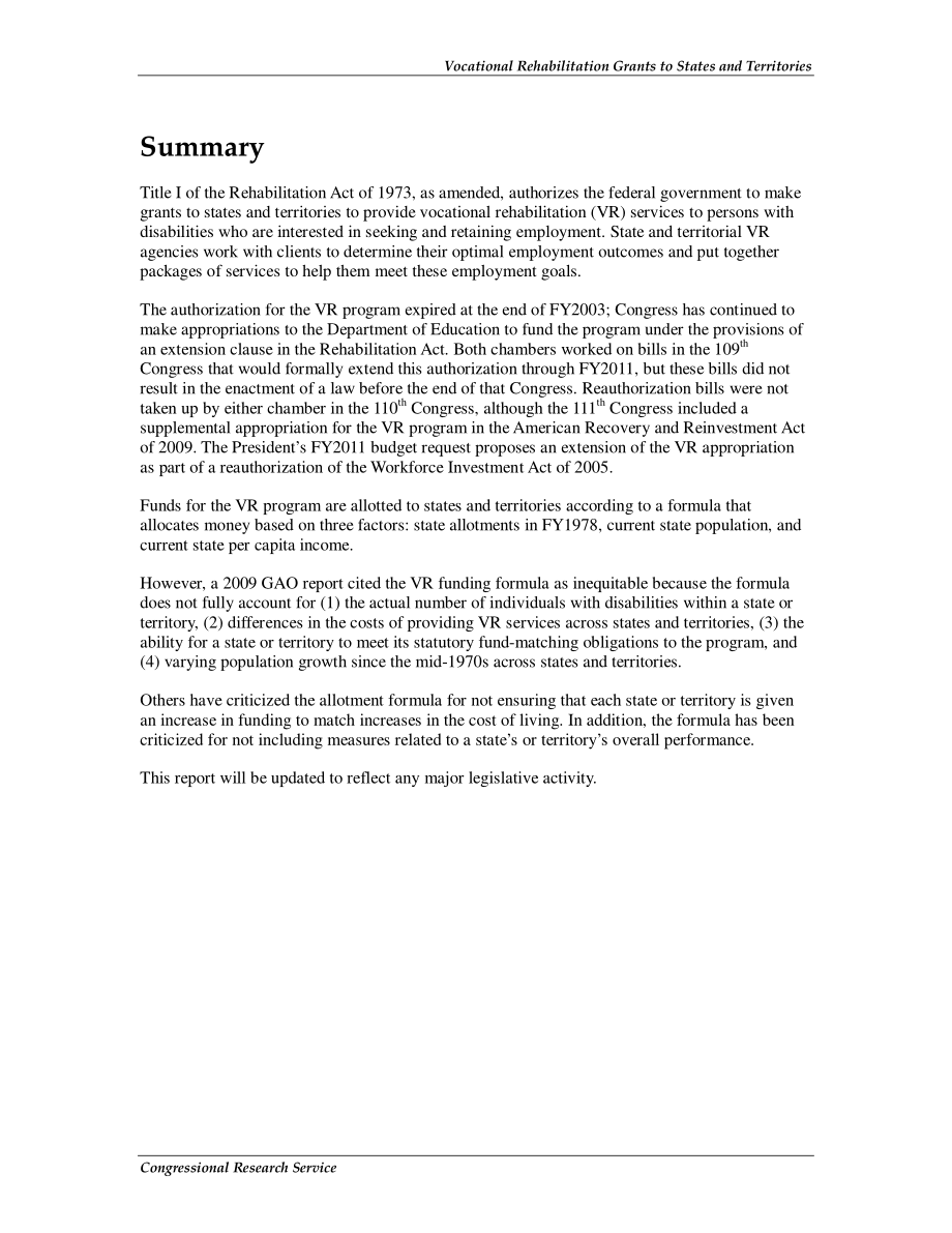 [20110113]RL34017_向各州和地区提供的职业康复补助金：分配公式概述与分析.pdf_第2页