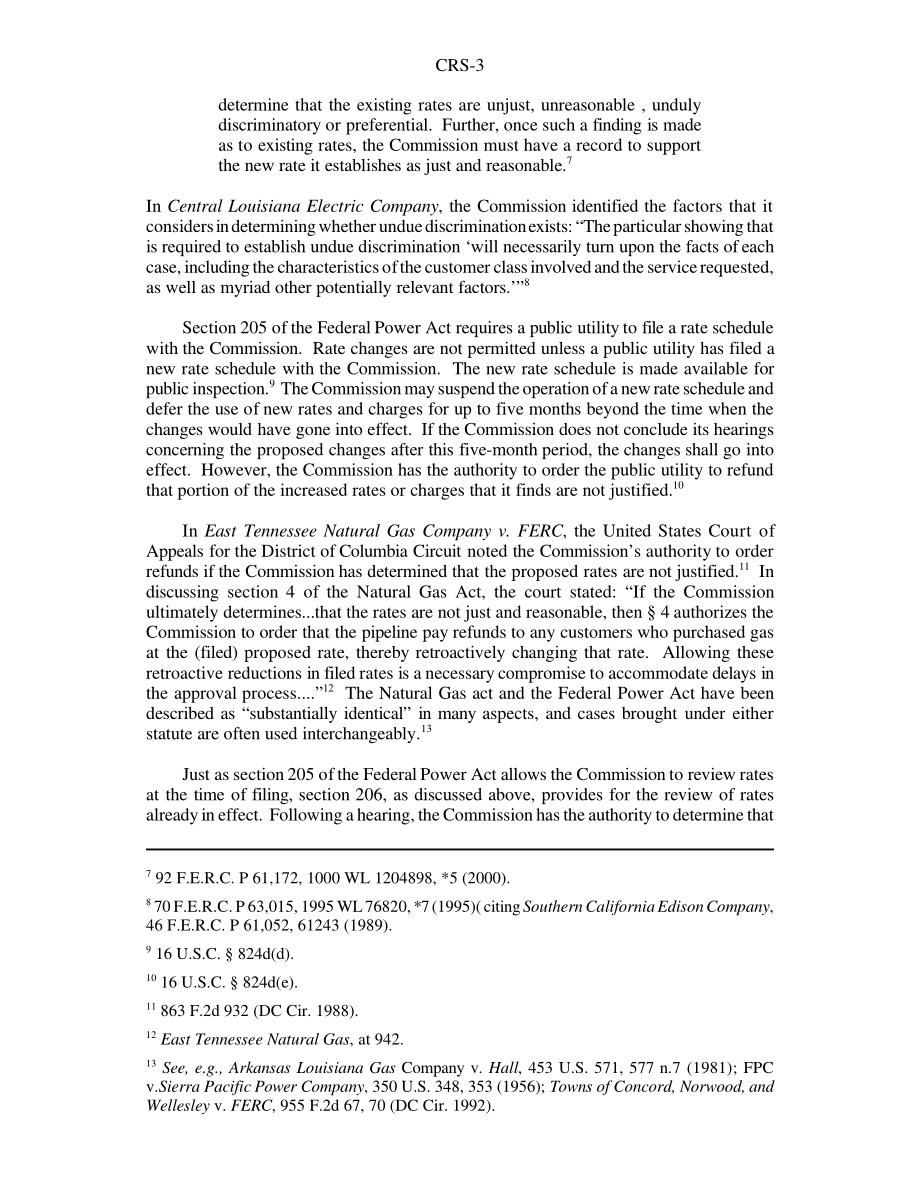 [20010109]RS20774_联邦能源管理委员会确定电价和费用并要求公用事业公司支付退款的权力.pdf_第3页