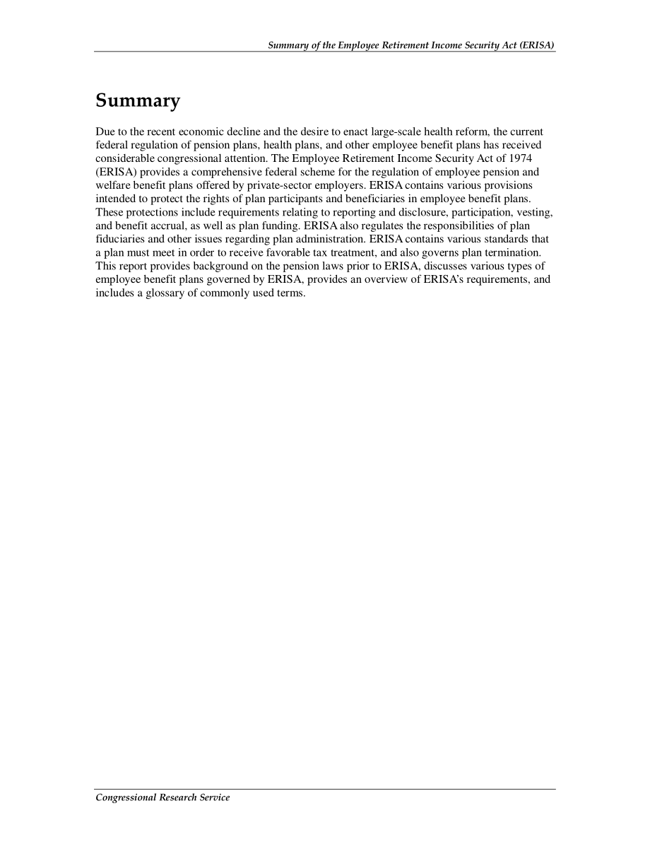 [20090519]RL34443_《雇员退休收入保障法》（ERISA）摘要.pdf_第2页