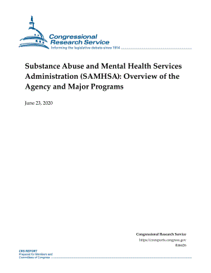 [20200623]R46426_药物滥用和心理健康服务管理局（SAMHSA）：机构和主要项目概述.pdf