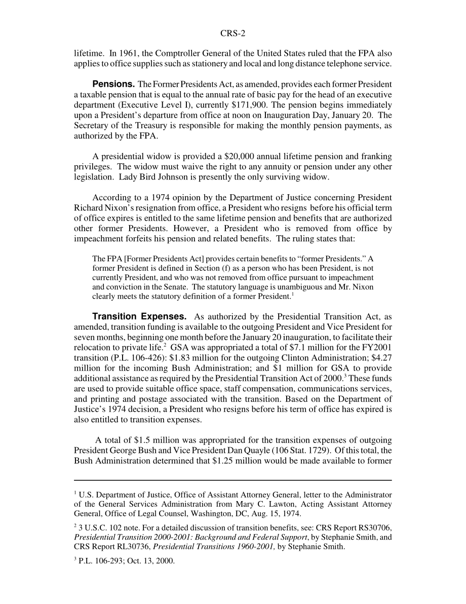 [20031113]98-249GOV_前任总统：联邦养老金和退休福利.pdf_第2页