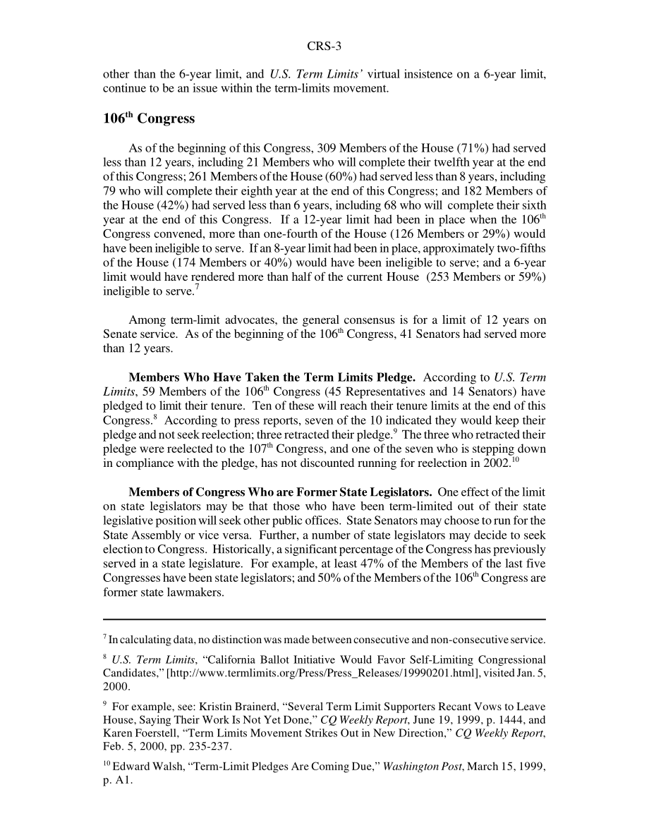 [20001120]RS20543_国会议员的任期限制：第106届国会议题.pdf_第3页
