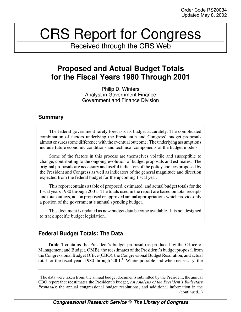 [20020508]RS20034_1980至2001财政年度的拟议和实际预算总额.pdf_第1页