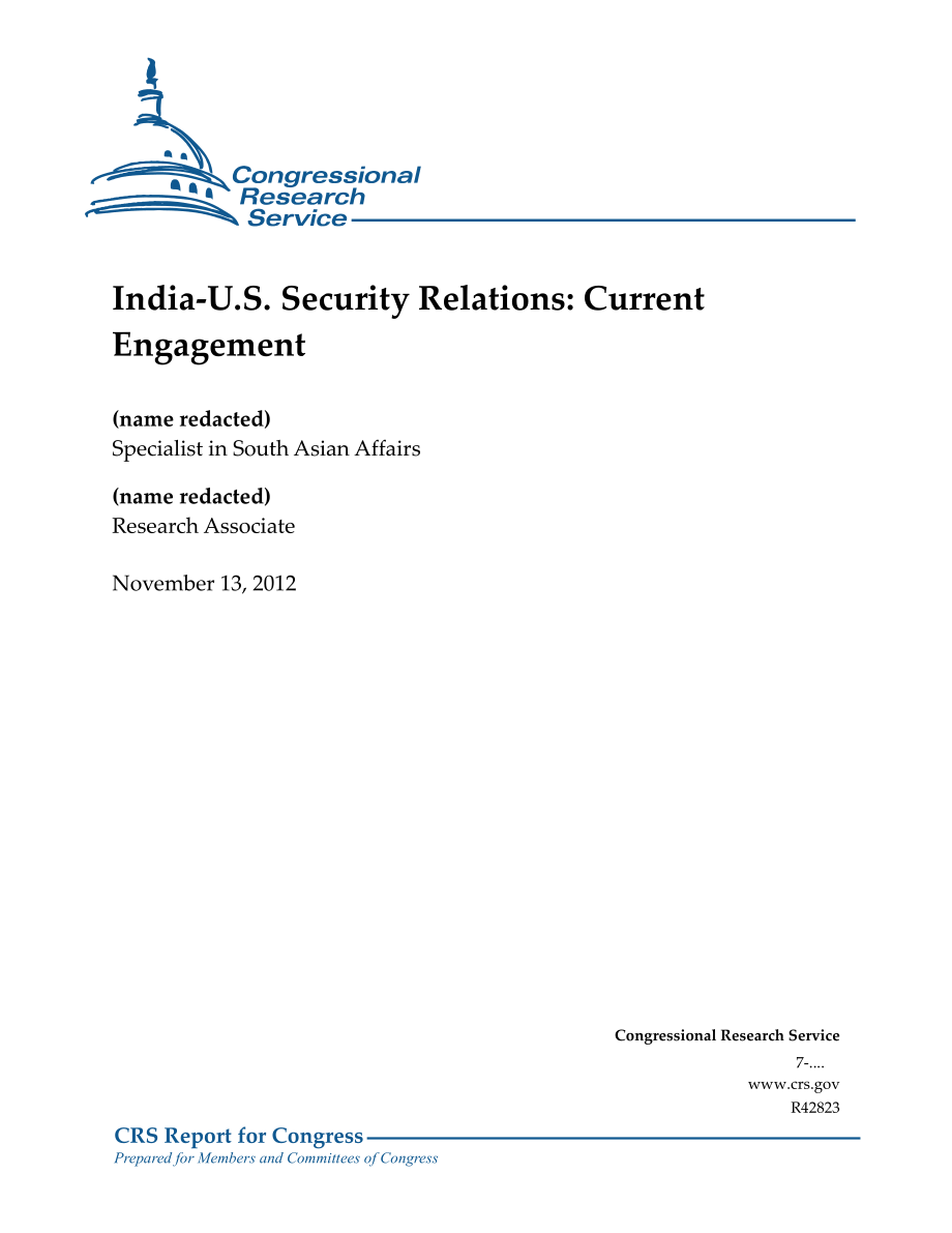 [20121113]R42823_印美安全关系：当前约定.pdf_第1页