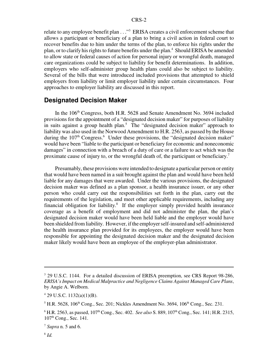 [20030128]RS20868_选定患者保护法案中的雇主责任条款.pdf_第2页