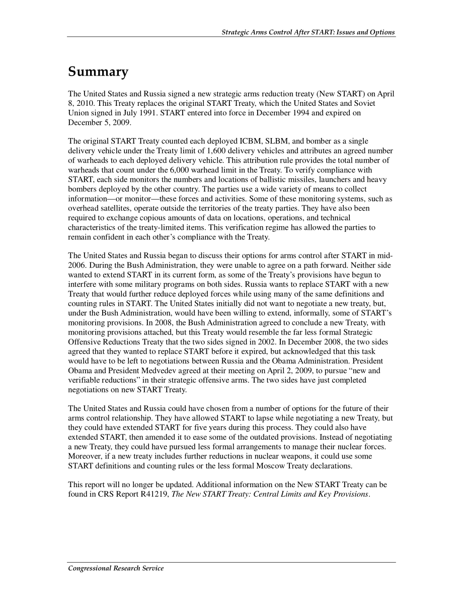 [20100506]R40084_启动后的战略军备控制：问题和选择.pdf_第2页