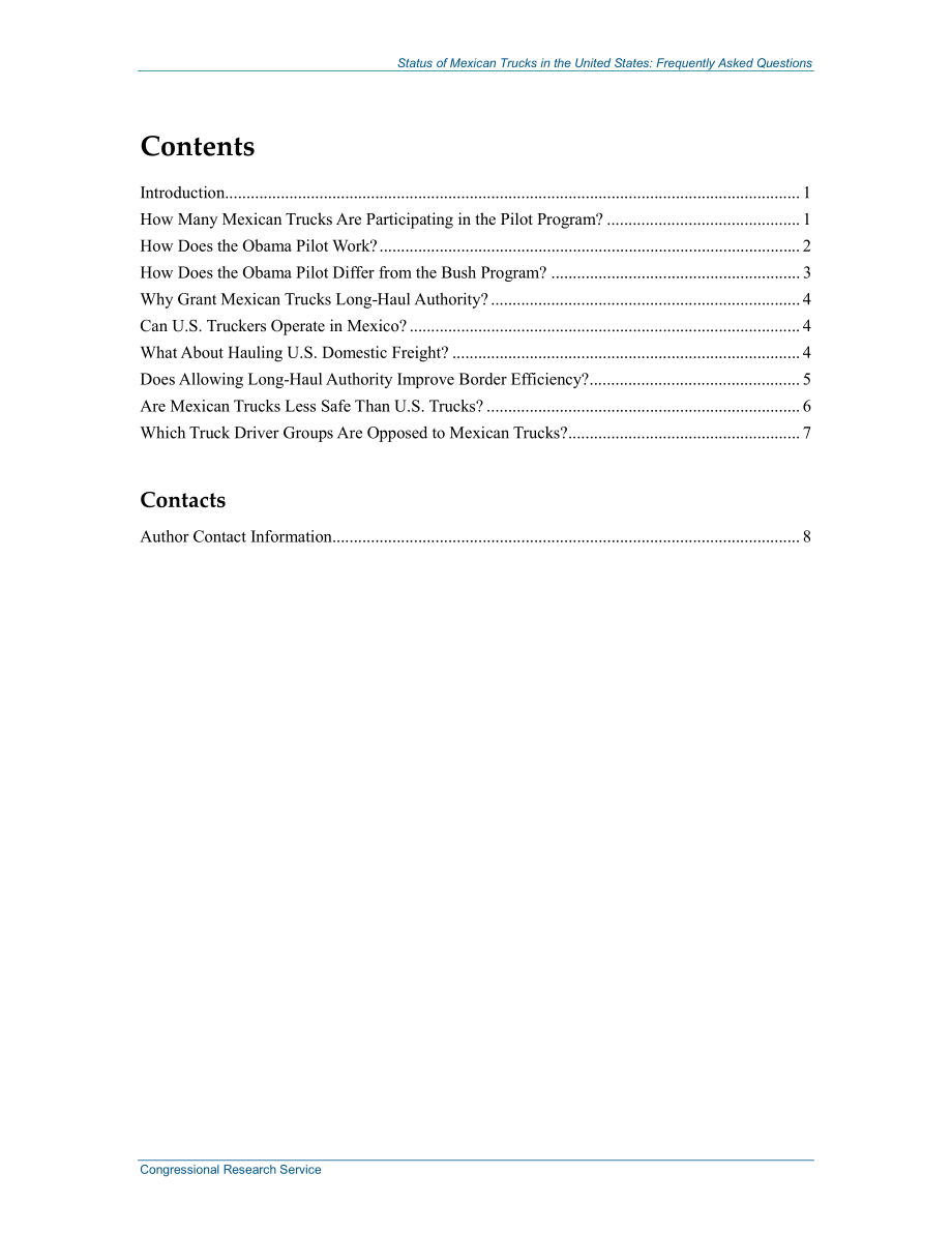 [20140103]R41821_墨西哥卡车在美国的状况：常见问题解答.pdf_第2页