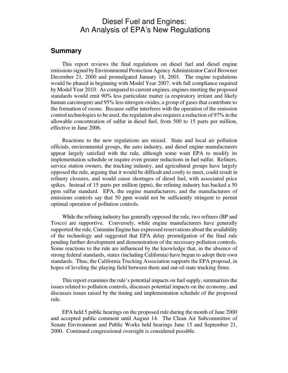 [20010501]RL30737_柴油和发动机：美国环保局新法规分析.pdf_第2页