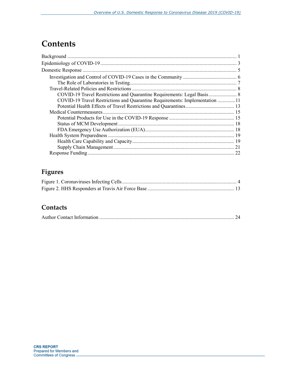 [20200302]R46219_2019年美国国内对冠状病毒病（COVID-19）的反应概述.pdf_第2页