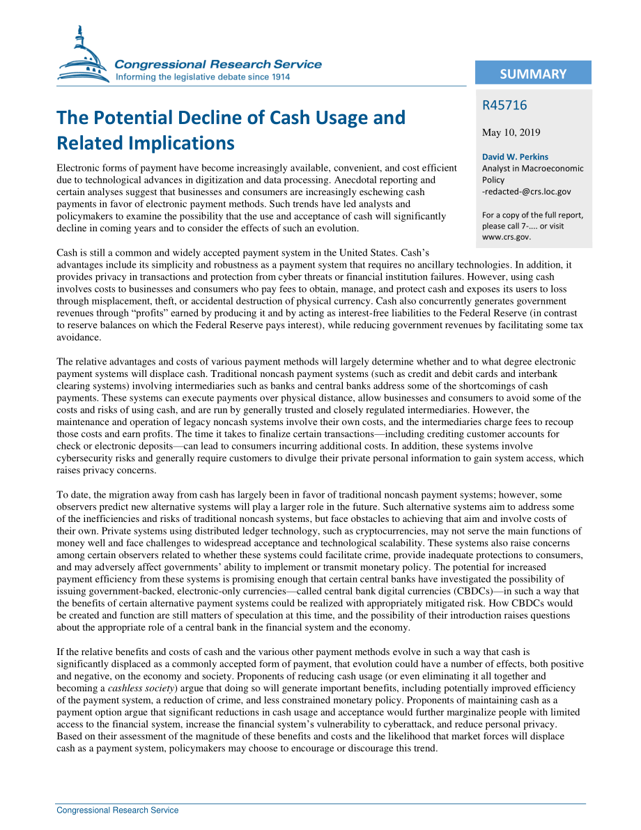[20190510]R45716_现金使用量的潜在下降及相关影响.pdf_第2页