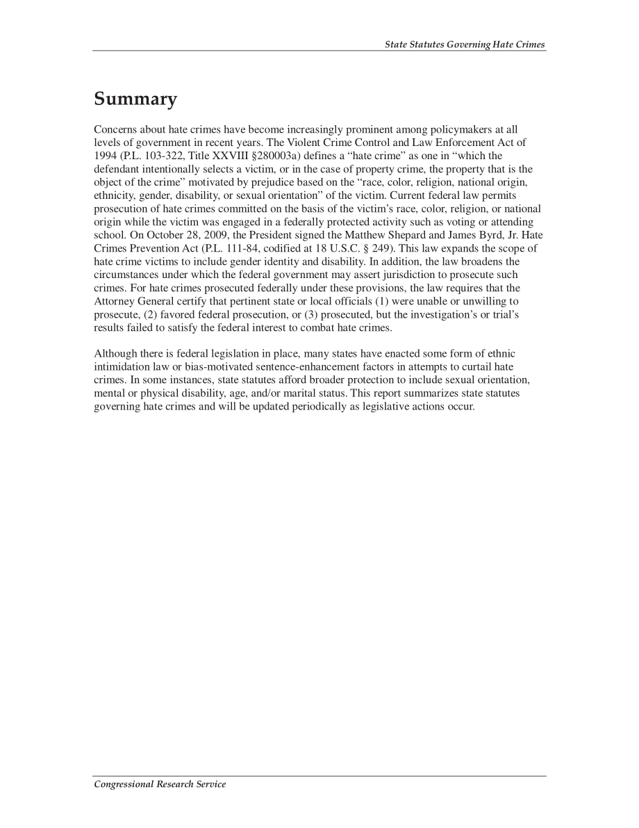 [20100928]RL33099_管辖仇恨犯罪的州法令.pdf_第2页