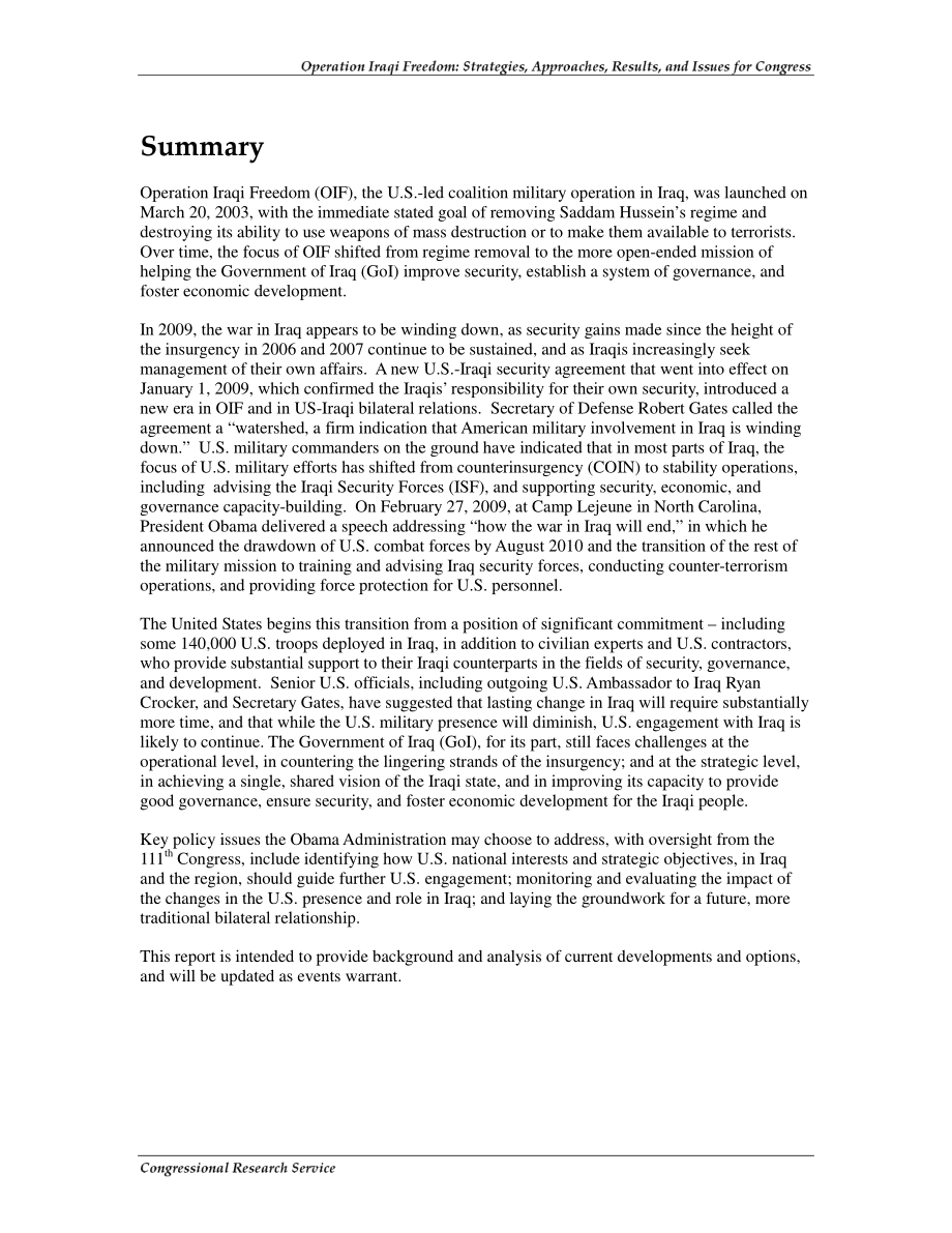 [20090402]RL34387_伊拉克自由行动：国会的战略、方法、结果和问题.pdf_第2页