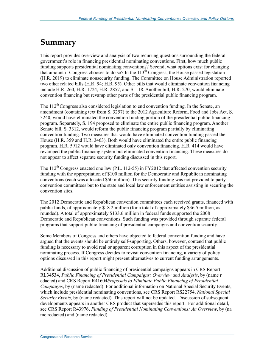 [20140127]RL34630_总统提名大会的联邦资金：概述和政策选项.pdf_第2页