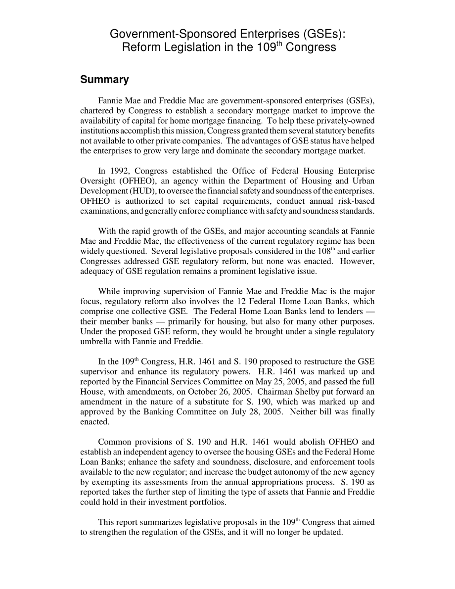 [20070116]RL32795_政府资助企业（GSE）：第109届国会的改革立法.pdf_第2页