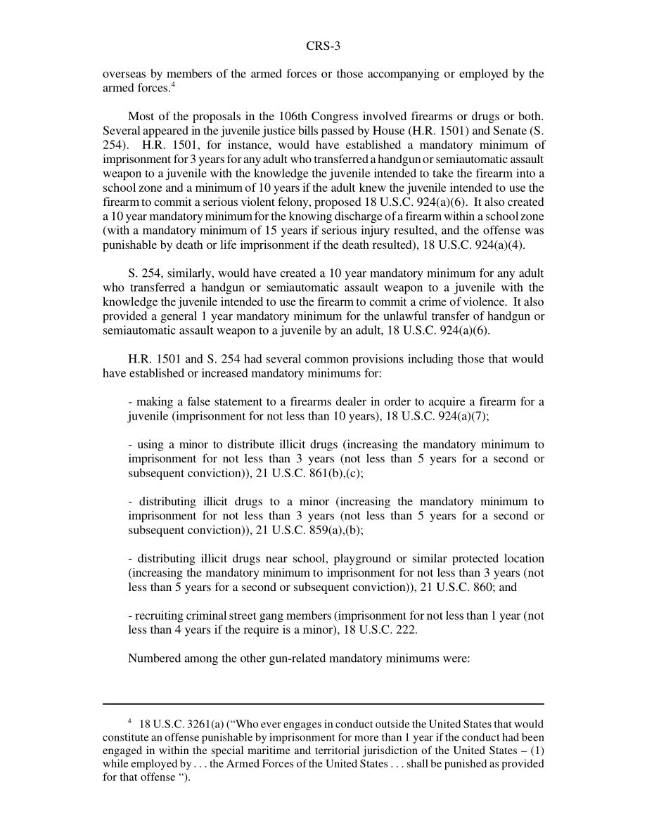 [20010111]RS20307_联邦强制性最低量刑法规：第106届国会立法概况.pdf_第3页