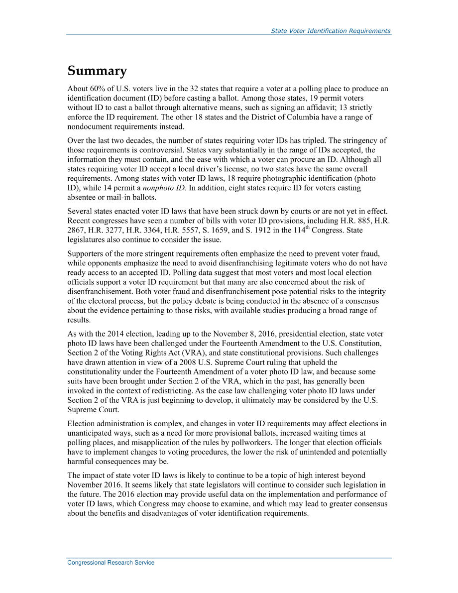 [20161021]R42806_州选民身份要求：分析、法律问题和政策考虑.pdf_第2页