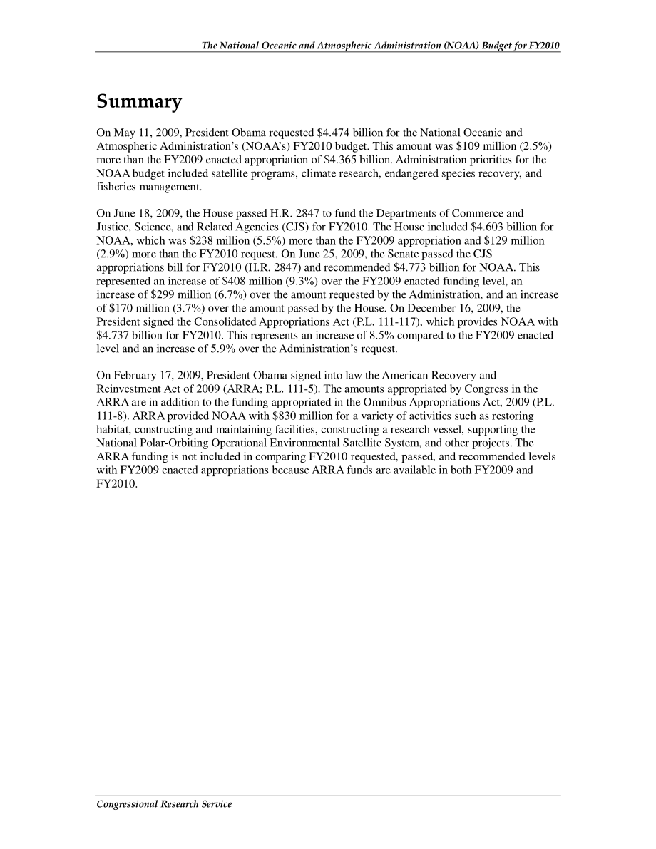 [20100126]R40840_国家海洋和大气管理局（NOAA）2010财年预算.pdf_第2页