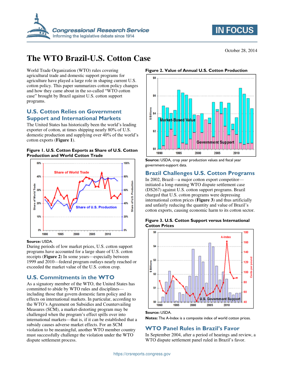 [20141028]IF10193_WTO巴西-美国棉花案.pdf_第1页
