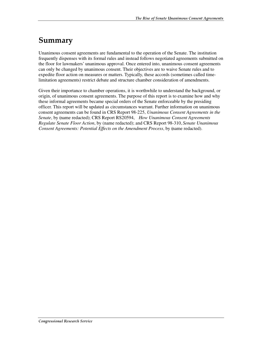 [20080314]RL33939_参议院一致同意协议的兴起.pdf_第2页