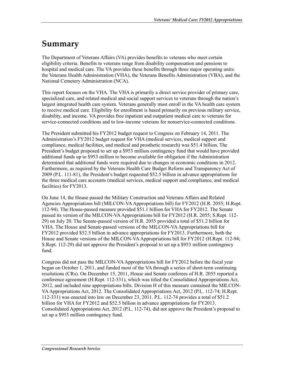 [20120106]R41944_退伍军人医疗：2012财年拨款.pdf_第2页